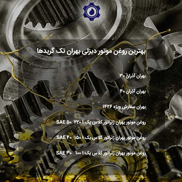 چند نمونه روغن موتور دیزلی تگ گرید