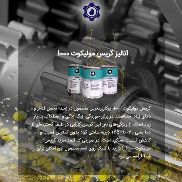 آنالیز معروف ترین گریس مولیکوت، Molykote 1000