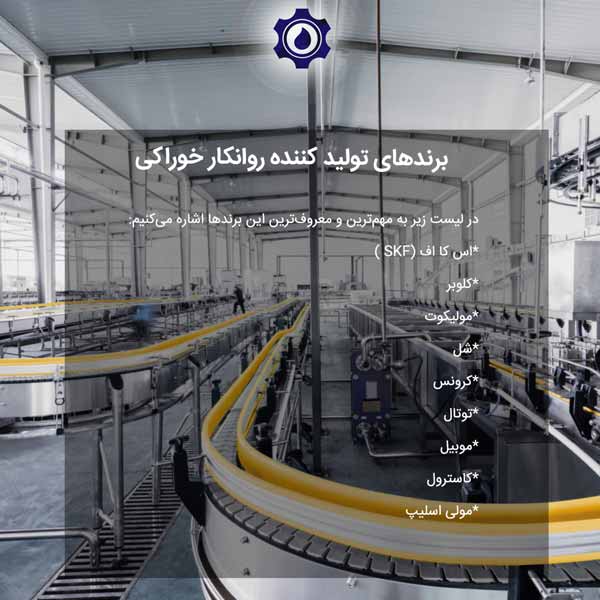 برندهای تولید کننده روانکار خوراکی