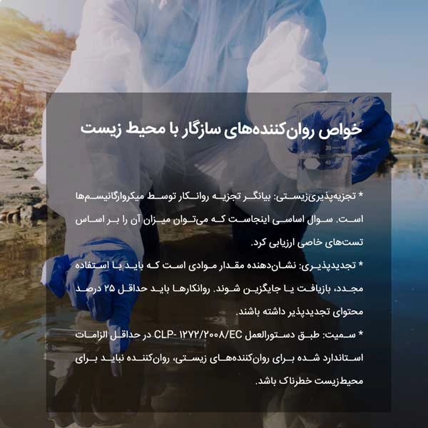 خواص روان‌کننده‌های سازگار با محیط زیست
