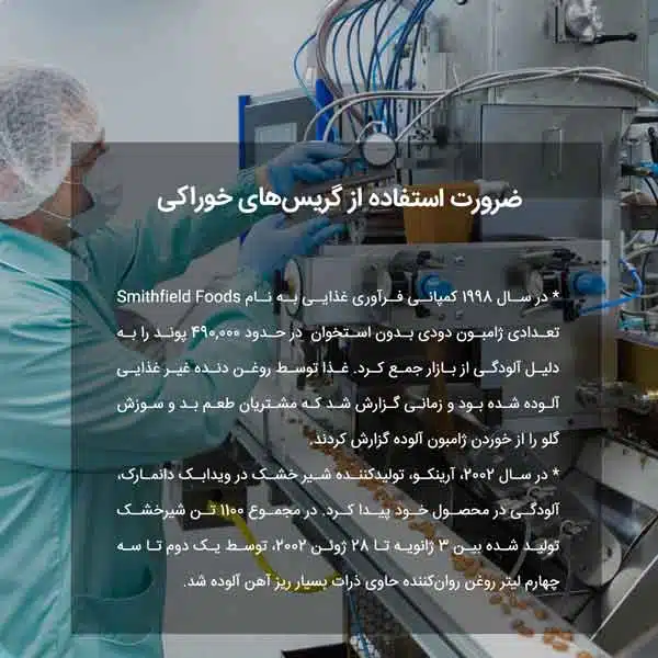 ضرورت استفاده از گریس‌های خوراکی