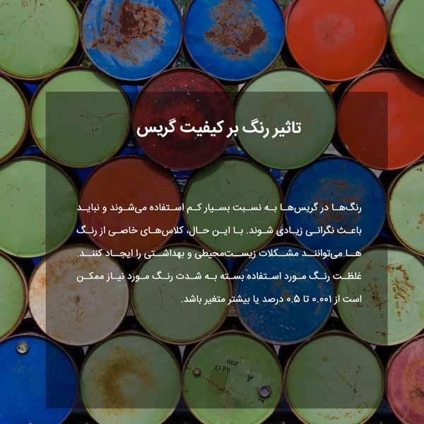 تاثیر رنگ بر کیفیت گریس