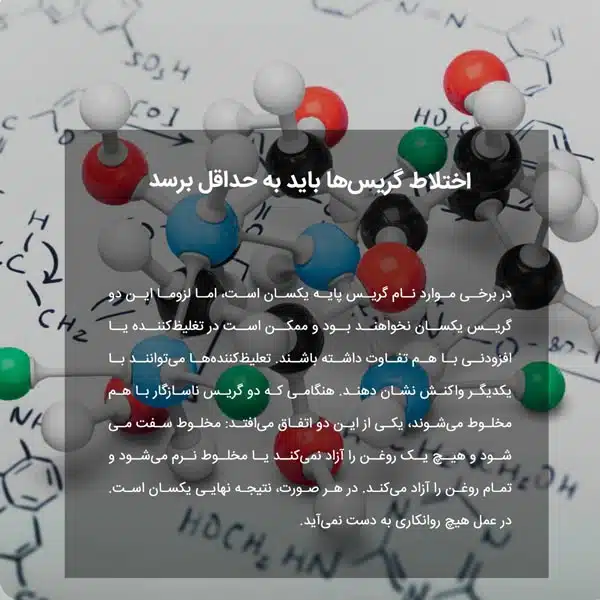 اختلاط گریس را به حداقل برسانید