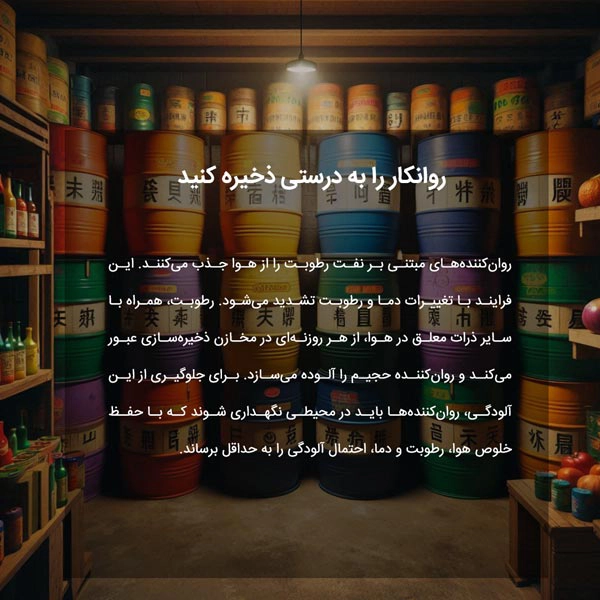روانکار را به درستی ذخیره کنید