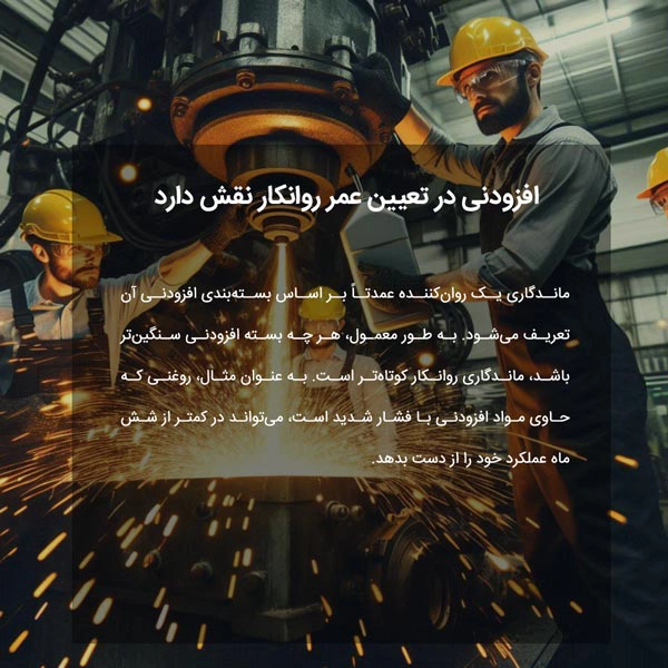 افزودنی در تعیین عمر روانکار نقش دارد