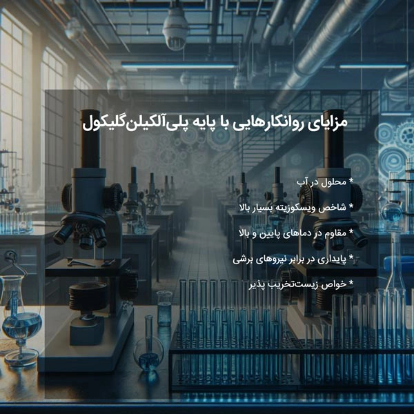 مزایای روانکارهایی با پایه پلی‌آلکیلن‌گلیکول