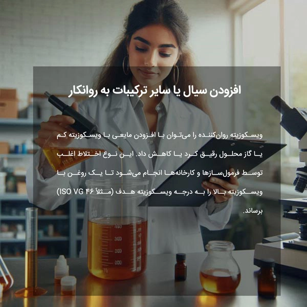 افزودن سیال یا سایر ترکیبات به روانکار