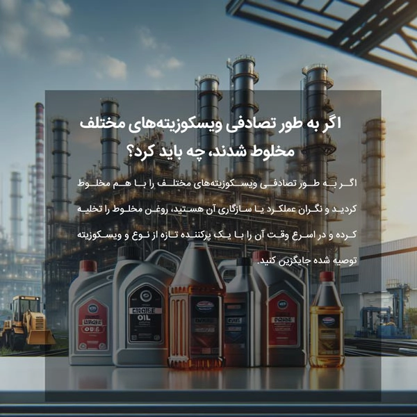 اگر به طور تصادفی ویسکوزیته‌های مختلف مخلوط شدند، چه باید کرد؟