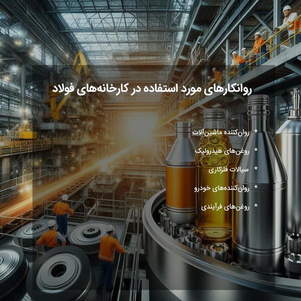 روانکارهای مورد استفاده در کارخانه‌های فولاد