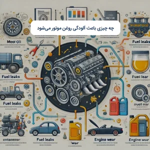 چه چیزی باعث آلودگی روغن موتور میشود?