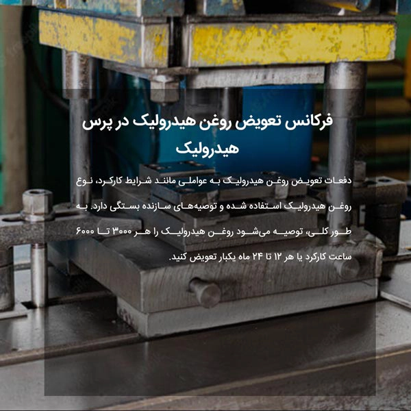فرکانس تعویض روغن هیدرولیک در پرس هیدرولیک